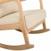 Rocking chair Alexandra House Living Cream Rubber Cotton Linen Wood 88 x 78 x 66 cm