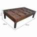 Mesa de Centro Alexandra House Living Castanho Madeira Reciclada 100 x 47 x 170 cm