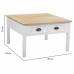 Hoofdtafel Alexandra House Living Wit Bruin Zinklegering Hout MDF 80 x 50 x 80 cm