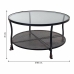 Centre Table Alexandra House Living Black Metal Glass 85 x 45 x 85 cm