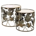 Set of 2 tables Alexandra House Living Kullattu Lasi Rauta 60 x 56 x 60 cm