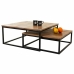 Set di 2 tavoli Alexandra House Living Naturale Ferro Legno di mango 75 x 34 x 75 cm