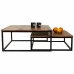 Set di 2 tavoli Alexandra House Living Naturale Ferro Legno di mango 75 x 34 x 75 cm