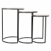 Set of 3 tables Alexandra House Living Black Iron 39 x 57 x 39 cm