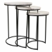 Set of 3 tables Alexandra House Living Black Iron 39 x 57 x 39 cm