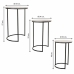 Set of 3 tables Alexandra House Living Black Iron 39 x 57 x 39 cm