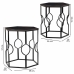 Set of 2 tables Alexandra House Living Black Iron MDF Wood 39 x 57 x 39 cm