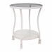 Mesa de Centro Alexandra House Living Branco Vidro Ferro 50 x 60 x 50 cm