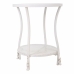 Mesa de Centro Alexandra House Living Branco Vidro Ferro 50 x 60 x 50 cm