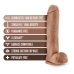 Realistyczne dildo Blush Au Naturel TPE Ø 5,1 cm (23,5 cm)