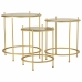 Set di 3 tavoli Alexandra House Living Oro 53 x 60 x 53 cm