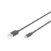 USB kabel za micro USB Digitus AK-300110-010-S Crna 1 m