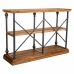 Shelve Alexandra House Living Brown Black Grey Iron Fir wood 35 x 79 x 120 cm