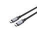 Καλώδιο USB C Unitek C14110GY-2M Μαύρο 2 m