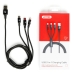 Καλώδιο USB σε Micro USB, USB-C και Lightning Unitek C14049BK Μαύρο 1,2 m