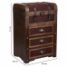 Chest of drawers Alexandra House Living Brown PVC Wood Metal Cloth 35 x 71 x 46 cm