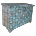 Chest Alexandra House Living Blue Iron Acacia Mango wood 46 x 86 x 130 cm