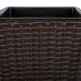 Planter Alexandra House Living Brown Iron Rattan Plastic 28 x 40 x 28 cm