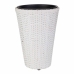 Planter Alexandra House Living White Iron Rattan Plastic 28 x 40 x 28 cm