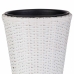 Kruka Alexandra House Living Vit Järn Rattan Plast 28 x 40 x 28 cm