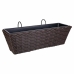 Növénycserép korlátokhoz Alexandra House Living Barna Vas Rattan Műanyag 20 x 19 x 61 cm