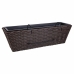 Növénycserép korlátokhoz Alexandra House Living Barna Vas Rattan Műanyag 20 x 19 x 61 cm