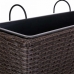 Vaso per ringhiera Alexandra House Living Marrone Ferro Rattan Plastica 20 x 19 x 61 cm