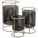 Conjunto de vasos Alexandra House Living Preto Metal Ferro 27 x 74 x 27 cm 3 Peças