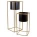 Conjunto de vasos Alexandra House Living Preto Metal Ferro 26 x 178 x 26 cm 2 Peças