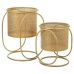 Set de Maceteros Alexandra House Living Oro Metal Hierro 26 x 178 x 26 cm 2 Piezas