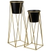 Set de jardiniere Alexandra House Living Negru Metal Fier 26 x 68 x 80 cm 2 Piese