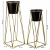 Set de jardiniere Alexandra House Living Negru Metal Fier 26 x 68 x 80 cm 2 Piese