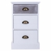 Mesa de Cabeceira Alexandra House Living Branco 25 x 57 x 35 cm