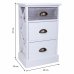 Mesa de Cabeceira Alexandra House Living Branco 25 x 57 x 35 cm