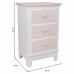 Comodino Alexandra House Living Bianco 30 x 64 x 40 cm