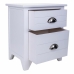 Mesa de Cabeceira Alexandra House Living Branco 28 x 45 x 38 cm