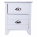 Mesa de Cabeceira Alexandra House Living Branco 28 x 45 x 38 cm