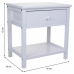 Mesa de Cabeceira Alexandra House Living Branco 29 x 42 x 40 cm