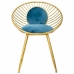 Hocker Alexandra House Living Blau Gold 46 x 70 x 55 cm