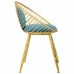 Hocker Alexandra House Living Blau Gold 46 x 70 x 55 cm