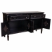 Credenza Alexandra House Living Nero Metallo Vetro Legno di abete 38 x 80 x 140 cm