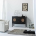 Credenza Alexandra House Living Nero Rattan Legno di abete 40 x 78 x 106 cm