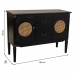 Credenza Alexandra House Living Nero Rattan Legno di abete 40 x 78 x 106 cm