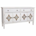 Credenza Alexandra House Living Bianco Metallo Vetro Legno di abete 38 x 80 x 140 cm