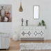 Credenza Alexandra House Living Bianco Metallo Vetro Legno di abete 38 x 80 x 140 cm