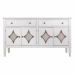 Credenza Alexandra House Living Bianco Metallo Vetro Legno di abete 38 x 80 x 140 cm