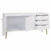 Puhvetkapp Alexandra House Living Valge Kuldne Puit MDF 42 x 71 x 145 cm