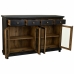 Credenza Alexandra House Living Nero Legno Vetro 40 x 100 x 160 cm