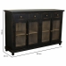 Credenza Alexandra House Living Nero Legno Vetro 40 x 100 x 160 cm