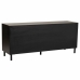 Credenza Alexandra House Living Nero Naturale Rattan Legno di paulownia 45 x 86 x 165 cm